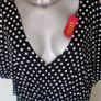 BNWT Resort black polka dot V-neck midi dress size UK14/16 EU42/44 Postage included Image 2
