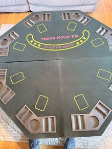 Poker foldable table top