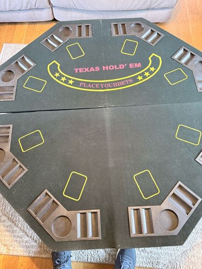 Poker foldable table top