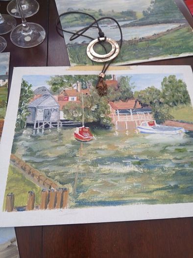 original oil on canvas paintings Signed not framed