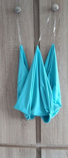 invisible strap turquoise top size s