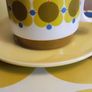 Orla Kelly Atomic Flower set of 2 Cappuccino Tea Cup& Saucers Set Image 3