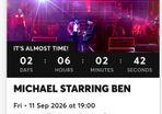 Tickets Michael Starring Ben Friday @ 3 Olympia