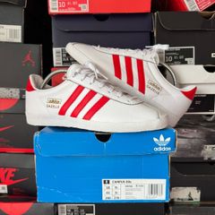 Adidas Gazelle OG Low Suede Trainers White/Red GZ8324