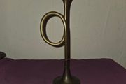 Vintage Brass Horn Candle Holder