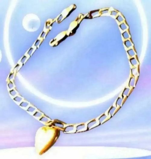Vintage 9ct & 14ct Heart Charm Bracelet