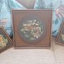 Three framed slate pictures. Two Robins & One Horse Image 2