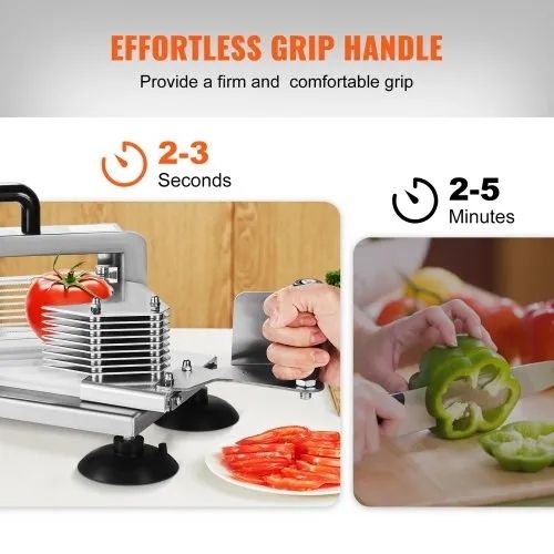 Slicer, 1/4 inch Tomato Cutter Slicer, Stainless Steel Heavy Duty Tomato Slicer Machine, Manual Tomato Slicer with Non-slip Feet