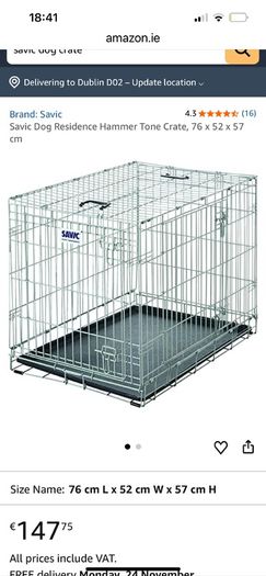 Slavic dog cage 76cm never used, box damaged