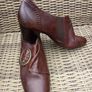 PAVERS brown leather shoes. Image 3