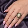 Diamond  Halo Statement Ring Image 3