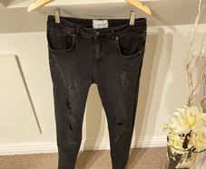 Boys Black Ripped Skinny Jeans