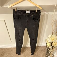Boys Black Ripped Skinny Jeans