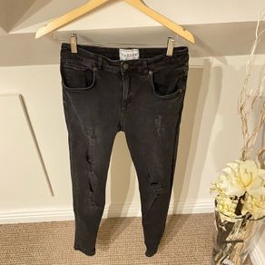 Boys Black Ripped Skinny Jeans
