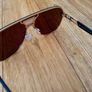 Mirrored Sunglasses with Case & Pouch Image 3