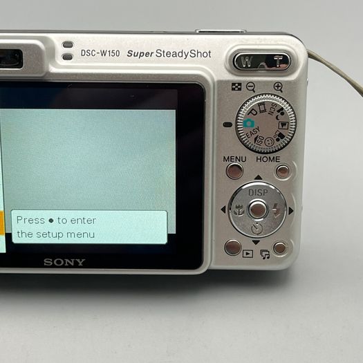 Sony DSC-W150 8.1MP Digital Camera Silver Tested - Full Kit
