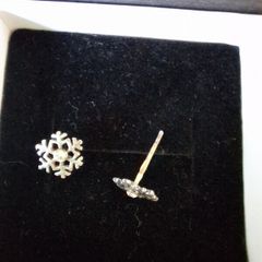 new silver earrings