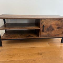 TV Stand - VASAGLE TV Stand, Rustic Brown and Black