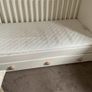 ikea cot bed white , one long drawer ideal for books Image 6