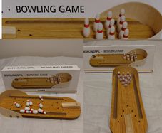 Mini Wooden Desktop Bowling Set