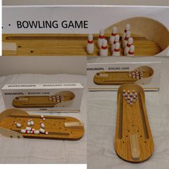 Mini Wooden Desktop Bowling Set