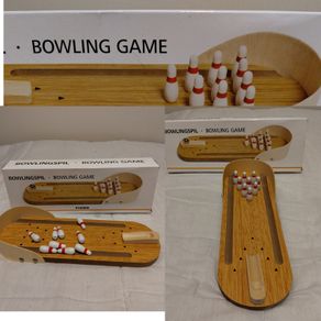 Mini Wooden Desktop Bowling Set