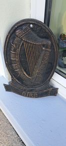 eire harp cast iron sign