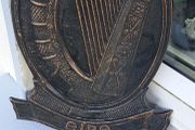 eire harp cast iron sign