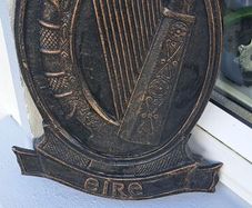 eire harp cast iron sign