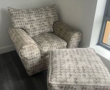 Armchair and footstool