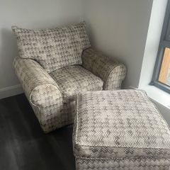 Armchair and footstool