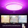 LED Ceiling Light RGB Dimmable with Remote Control, 12 Inch 24W Flush Ceiling Light Panel with Backlight, 3000K-6500K 2400LM for Living Room, Bedroom, Kitchen, Hall Indoor Round (FREE POSTAGE) Image 4