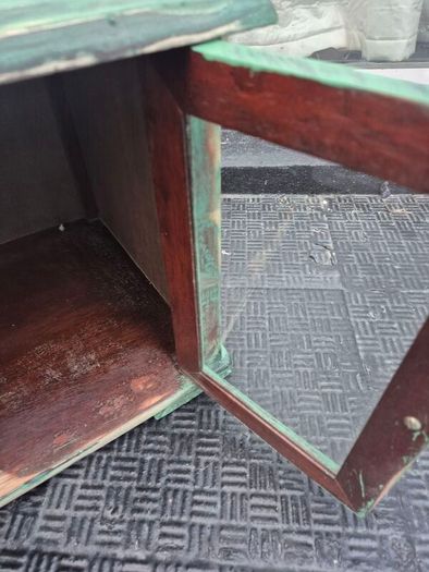 Small Vintage style  2 glass door counter  cabinet