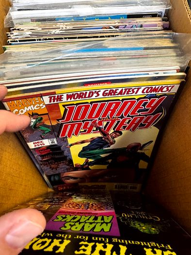 DC Long Comic Box w 250 comics for Sale (2)