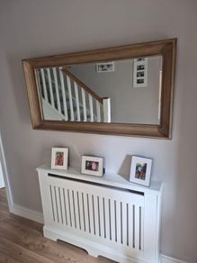 Large Rustic Wooden-Framed Mirror