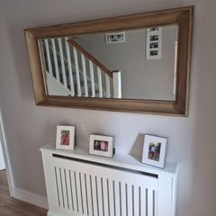 Large Rustic Wooden-Framed Mirror
