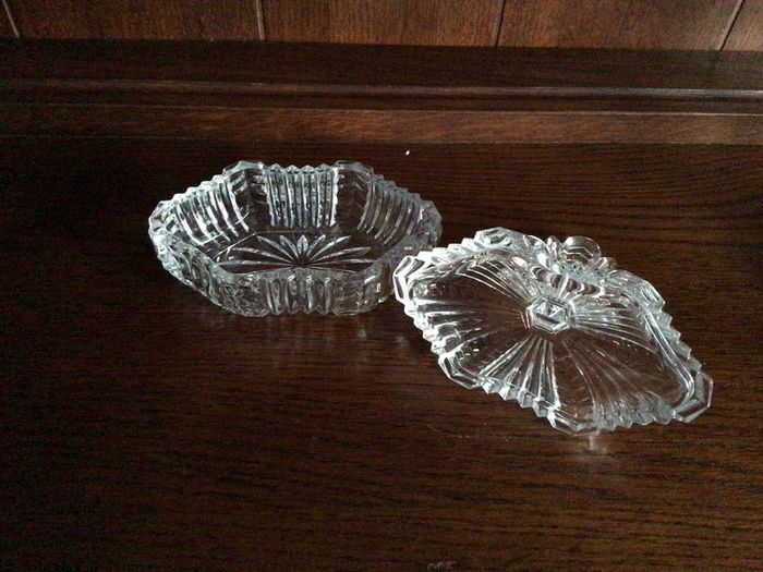 Vintage Clear cut glass dressing table set