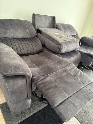 3 Seater  Reclining Leather Sofa