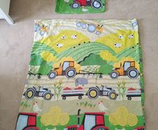 Duvet cover X2 + Pillowcase X4 + Bed sheetsX2 (Tractor theme)