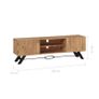 TV Cabinet 140x30x45 cm Solid Acacia Wood Image 8