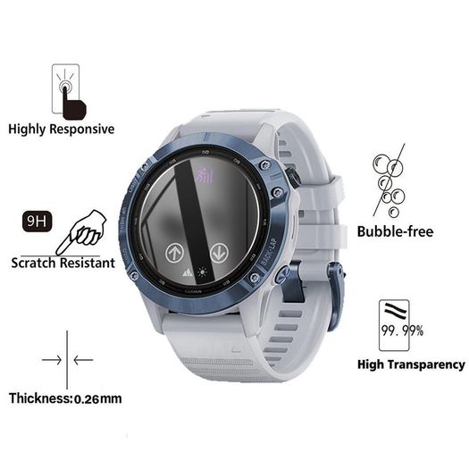 9H Premium Tempered Glass For Garmin Fenix 6 Pro Smartwatch Screen Protector Film Accessories