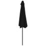 Balcony Parasol with Aluminium Pole Black 300x150x253 cm Half Image 5