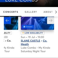 Luke Combs Sunday 2 x standing