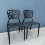 Set of 4 Black Modern Plastic Dining/ Stacking Chairs Image 5
