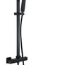 Shower Set 2-in-1 with Thermo Valve | Exposed Square in Matt Black Image 3