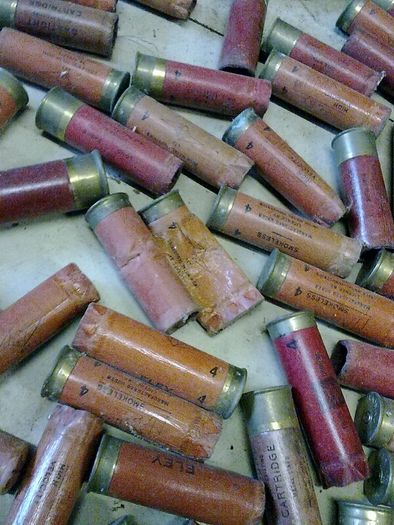 Large quantity of old cardboard cartridges