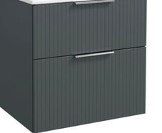 Avara  fluted 500 wall hung comes in multiple colours Anthracite/Sage green/matt whit
