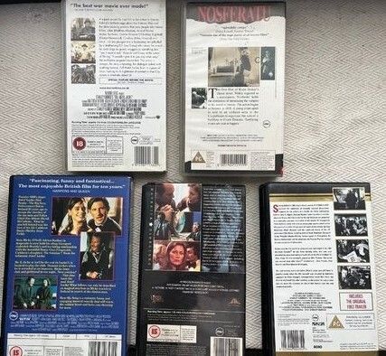 VHS Films x 5 Listed Below, 5 euro each or 20 quid the lot