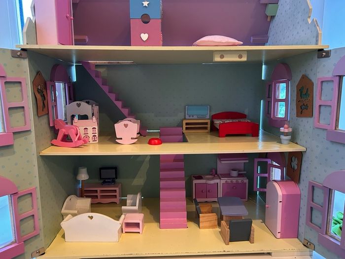 Large wooden dolls house
