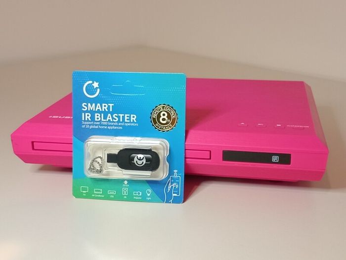 Pink DVD player Bush with universal IR blaster remote